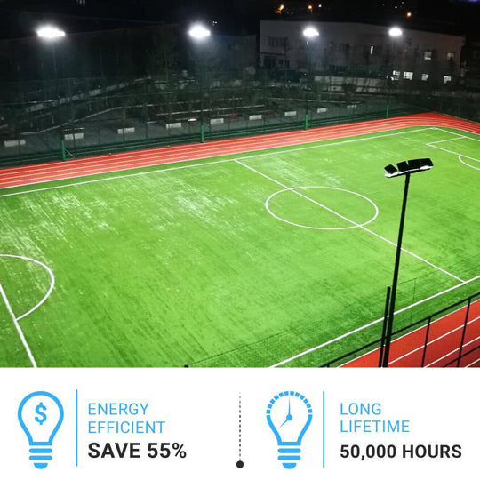 450W LED Stadium Lighting With Photocell, 5700K, AC100-277V, Bronze, With 20KV Surge Protector, Sports Lights