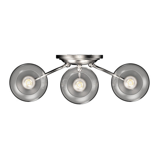 Clear Glass Bathroom Vanity Lights, E26 Base Brushed Nickel Finish Wall Mounting, UL Listed for Damp Location, 3 Years Warranty