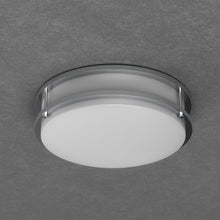 Load image into Gallery viewer, LED Double Ring 12in. Flush Mount - 14 Watt - Dimmable - 3000K - 1100 Lumens Brushed Nickel