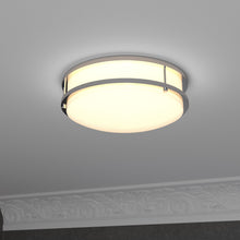 Load image into Gallery viewer, LED Double Ring 12in. Flush Mount - 14 Watt - Dimmable - 3000K - 1100 Lumens Brushed Nickel