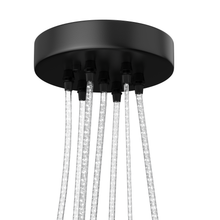 Load image into Gallery viewer, 7-Light Black Iron Globe Pendant Chandelier Fixture for Living Room, Bedroom, Dining Room, Office