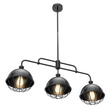 Load image into Gallery viewer, 3-Light Island Linear Chandelier Fixture, Iron Black Finish, E26 Base, Dome Shade