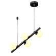 Load image into Gallery viewer, Matte Black, 4-Lights, LED Linear Chandeliers,  40W, 3000K, Pendant Mounting, Dimmable