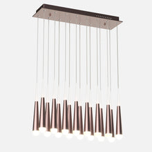 Load image into Gallery viewer, 16-Light Chandelier, Industrial Hanging/ Suspension Light Fixture, 112W, 3000K(warm white), 5600LM, Island Pendant Light, Dimmable