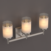 Load image into Gallery viewer, Cylinder Shape Bathroom Vanity Lights with Frosted Glass Shades, E26 Base, UL Listed for Damp Location, 3 Years Warranty