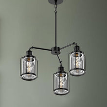 Load image into Gallery viewer, 3-Light Birdcage Chandelier Lighting Fixture, Kitchen Island Light Fixtures, Matte Black Finish, E26 Base, 3 Years Warranty