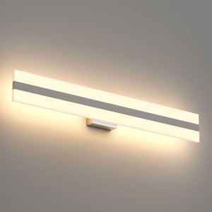 Rectangle LED Vanity Lights, 4000K (Cool White), CRI >80, Dimmable, ETL Listed, White Acrylic Shade