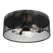 Load image into Gallery viewer, 3-Lights Cage Style Flush Mount Fixture, Drum Shape, E26 Base, UL Listed, 3 Years Warranty