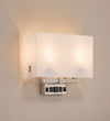 Load image into Gallery viewer, Modern Decorative Wall Sconce Light with 2 USB, 2 Rocker Switch, 1 Power Outlet, Satin Nickel Finish