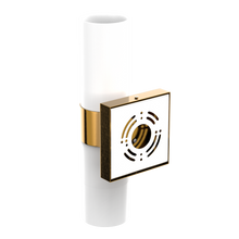 Load image into Gallery viewer, 2-Lights Wall Sconce with White Glass Shades, Brushed Brass Finish