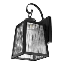 Load image into Gallery viewer, 12W LED Outdoor Wall Lantern Fixture with Water Glass Shade, 4000K (Cool White), Dimmable, ETL Listed