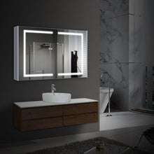 Load image into Gallery viewer, LED Lighted Bathroom Mirror Cabinet, Double Sided Mirror, On/Off Switch, Benign Style