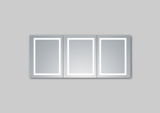 LED Lighted Bathroom Mirror Cabinet, Double Sided Mirror, On/Off Switch, Hector Style