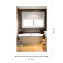 Load image into Gallery viewer, 36&quot; x 48&quot; LED Bathroom Lighted Mirror &amp; Defogger On/Off Touch Switch and CCT Changeable With Remembrance, Window Style