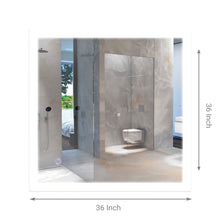 Load image into Gallery viewer, 36&quot; x 36&quot; Inch LED Bathroom Lighted Mirror &amp; Defogger On/Off Touch Switch and CCT Changeable With Remembrance, Window Style