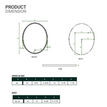 Load image into Gallery viewer, Oval LED Lighted Mirror, Touch Switch, Defogger and CCT Remembrance, Lunar Style