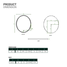 Load image into Gallery viewer, Oval LED Lighted Mirror, Touch Switch, Defogger and CCT Remembrance, Lunar Style