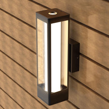 Load image into Gallery viewer, LED Outdoor Wall Sconce, Matte Black Finish, 12W, ETL Listed - Wet Location, Dimmable