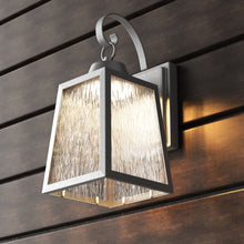 Load image into Gallery viewer, 12W LED Outdoor Wall Lantern Fixture with Water Glass Shade, 4000K (Cool White), Dimmable, ETL Listed