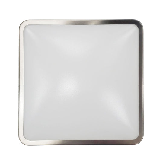 11" Square Brushed Nickel Dimmable Single Ring Flush Mount ; 1050 Lumens ; Power: 15W ; AC120V ; 4000K