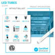 Load image into Gallery viewer, 8ft LED Tube 48W 6720 Lumens Single Pin 5000k Clear