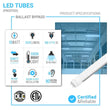 Load image into Gallery viewer, T8 4ft 18W LED Tube 5000K Frosted 2520 Lumens Single Ended Power