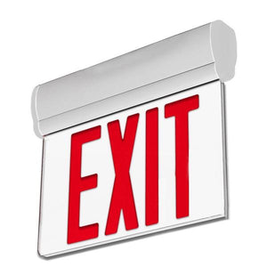 Emergency Light Edge Lit Exit Sign , 3W , Red UL Listed