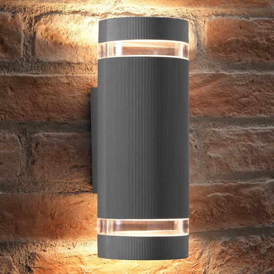 LED Up & Down Light Half Cylinder, 2x5W, AC100- 277V , Bronze Double Side