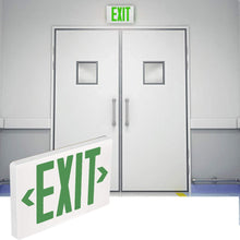 Load image into Gallery viewer, Green LED Exit Sign, Double Sided, 4W, UL,CUL, AC 120V-277V, 90-min Backup Battery, Exit Light for Business, Residential