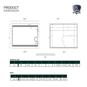 LED Bathroom Mirror with Magnifying Mirror, Defogger and CCT Remembrance, Auspice Style