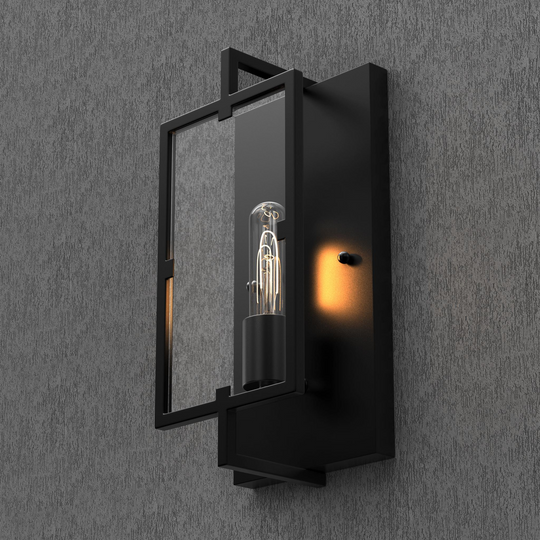 Matte Black Wall Sconce Light, UL Listed for Damp Location, E26 Base, 3 Years Warranty