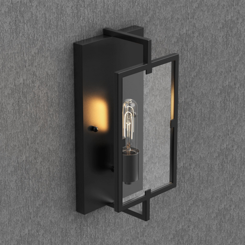 Matte Black Wall Sconce Light, UL Listed for Damp Location, E26 Base, 3 Years Warranty