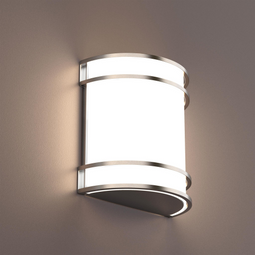 10.25 inch Dimmable Wall Sconce BN Color with DOB Module - 1100 Lumens - 17W - AC120V