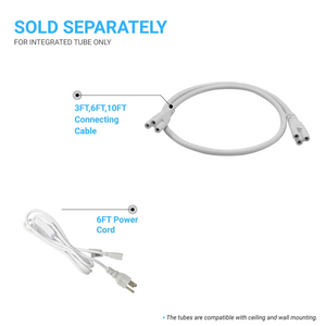 T8 8ft V Shape LED Tube 60W Integrated 6500k Clear