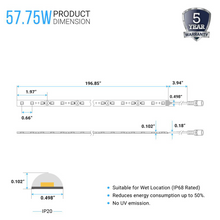 Load image into Gallery viewer, Waterproof LED Strip Lights SMD 5050 - 12V - 378 Lumens/ft. - 3000K (Soft White)/4000K (Cool White)/6500K (Crystal White)