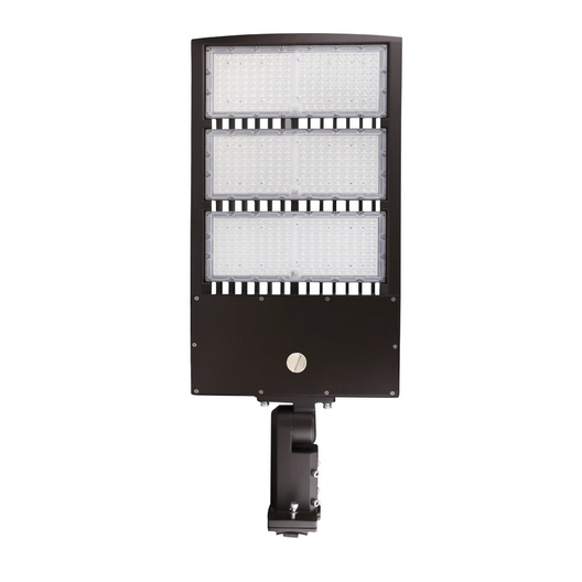 450W LED Pole Light with Dusk to Dawn Photocell, 5700K, High Voltage AC277-480V, Universal Mount Bronze, With 20KV Surge Protector, IP65 Waterproof, LED Parking Lot Lights - Outdoor Commercial Area Street Lighting, Gen14