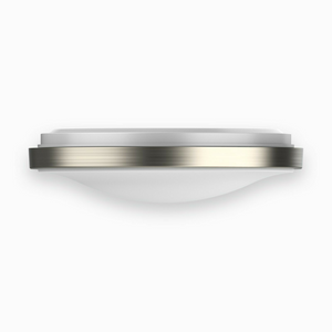 11" Round Brushed Nickel Dimmable Flush Mount ; Single Ring; 1050 Lumens ; Power: 15W ; 3 Color Switchable (3000K/4000K/5000K)