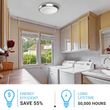 Load image into Gallery viewer, 14 inch Round Brushed Nickel Dimmable Flush Mount - LED Ceiling Light, Single Ring - 1750 Lumens - Power: 25W - 3 Color Switchable (3000K/4000K/5000K)