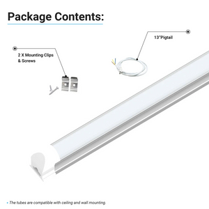 T8 8Ft LED Tube 60W 5000K Shape Integrated Frosted