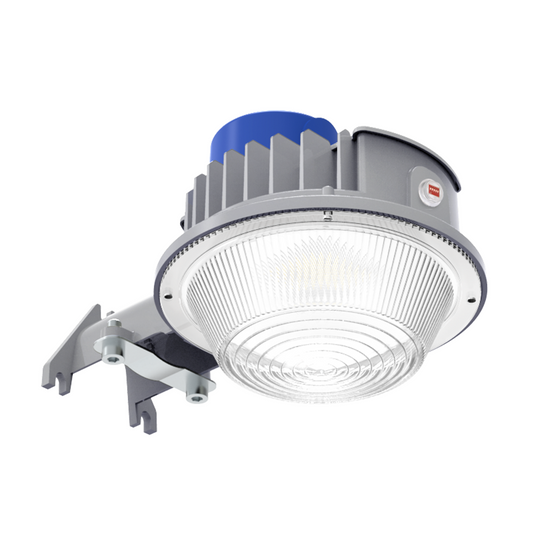 LED Barn Light w/ 3-pin NEMA Photocell, 120/96/72 Wattage Adjustable & 3000K/4000K/5000K CCT Tunable, 120-277V, Dusk to Dawn IP65 Waterproof