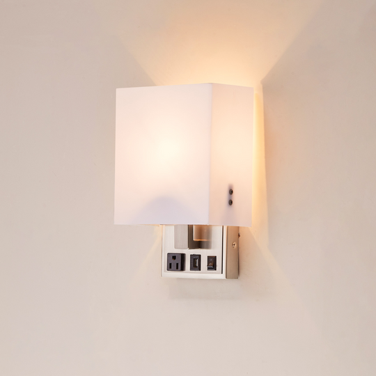 Modern Decorative Wall Sconce Light with 1 USB 1 Rocker Switch 1