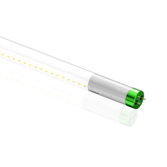 Hybrid T8 4ft LED Tube Glass 18W 2400 Lumens 5000K Clear (Check Compatibility List; Not Compatible with all ballasts)