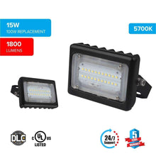 Load image into Gallery viewer, LED Flood Light 15 Watt 5700K Black Finish - WENLIGHTING