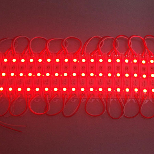 40-Pack, Red LED Modules for Illuminating Signs or Channel Letters, SMD 2835, 3LED/Mod, DC12V, 0.72W, IP65