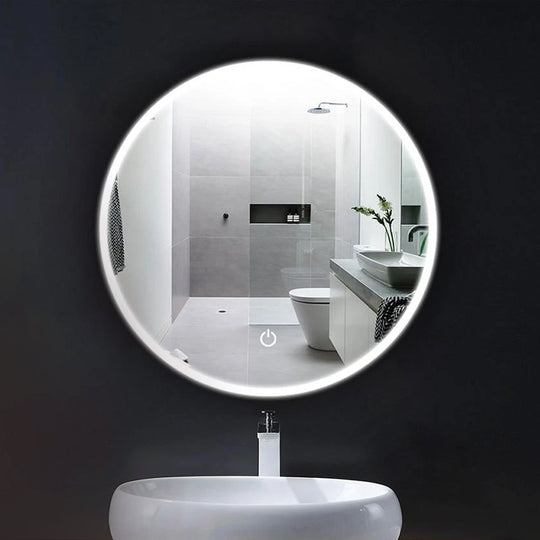 LED Bathroom Round Mirror 22 Inch Diameter - Defogger On/Off Touch Switch and CCT Changeable With Remembrance