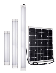 LED Solar Batten Light Set ; 36W w/ 80W Solar Panel ; 6000K - LEDMyplace