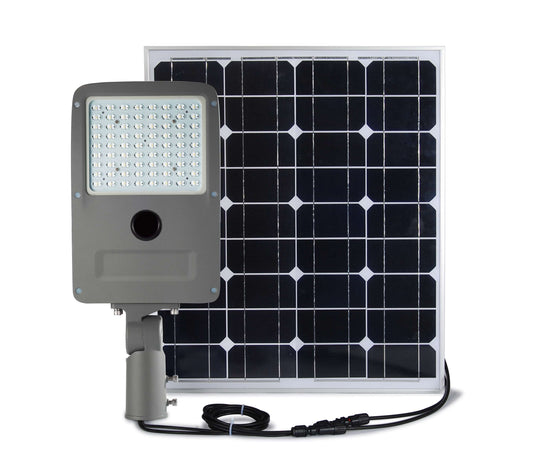 LED Solar Street Light Set ; 60W w/ 110W Solar Panel ; 6000K - WENLIGHTING
