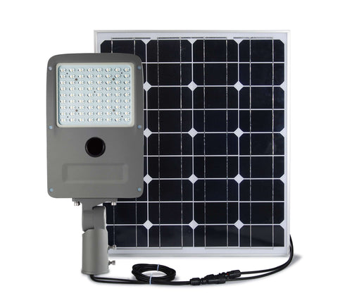 LED Solar Street Light Set ; 40W w/ 90W Solar Panel ; 6000K - WENLIGHTING