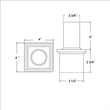 Load image into Gallery viewer, Tenon adaptor for 4 inch square poles